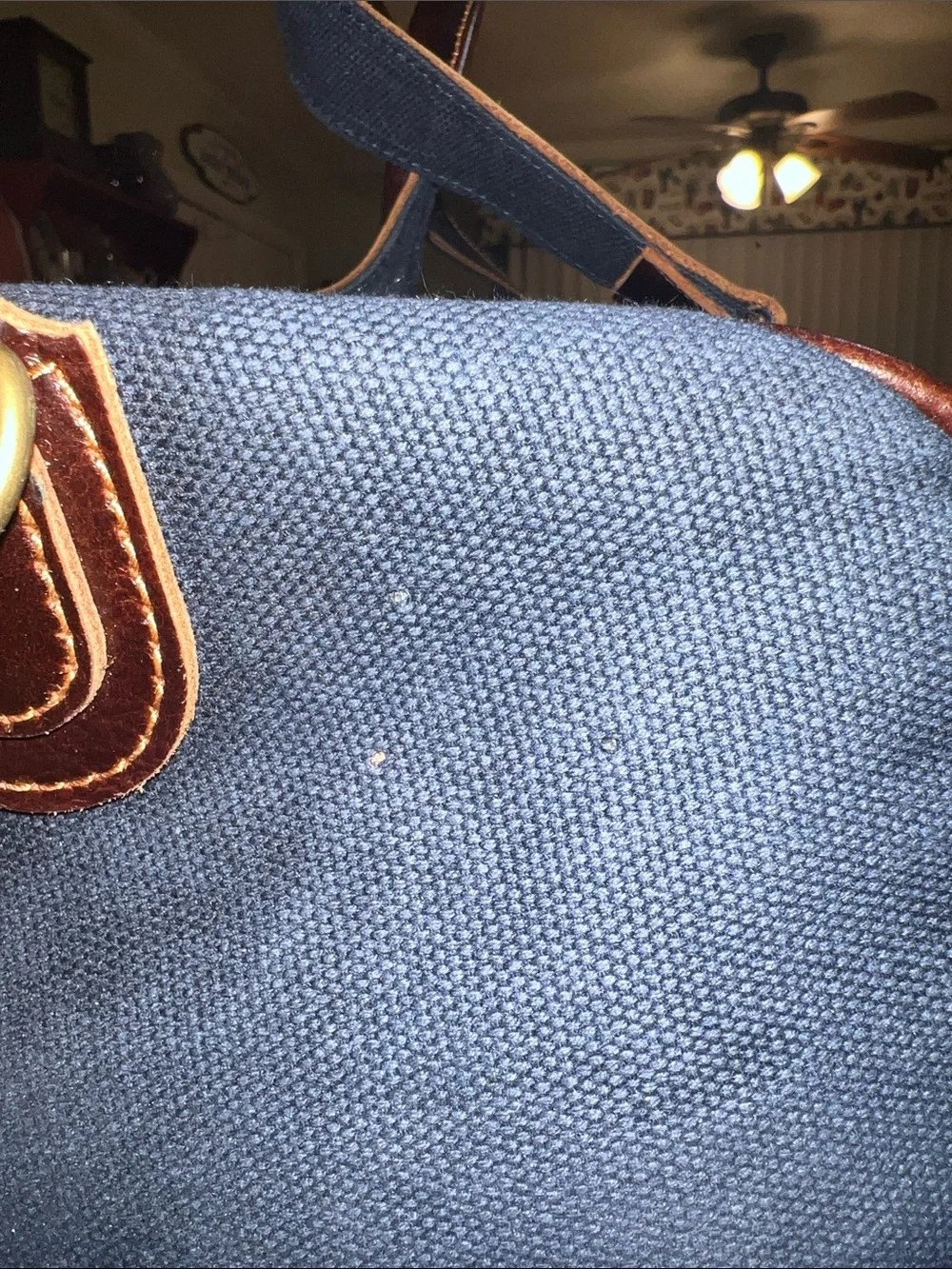 NWT Links & Kings Canvas Duffel Bag with Leather Trim